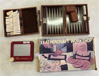 Backgammon-Dominos-Leathercraft-Etchsketch