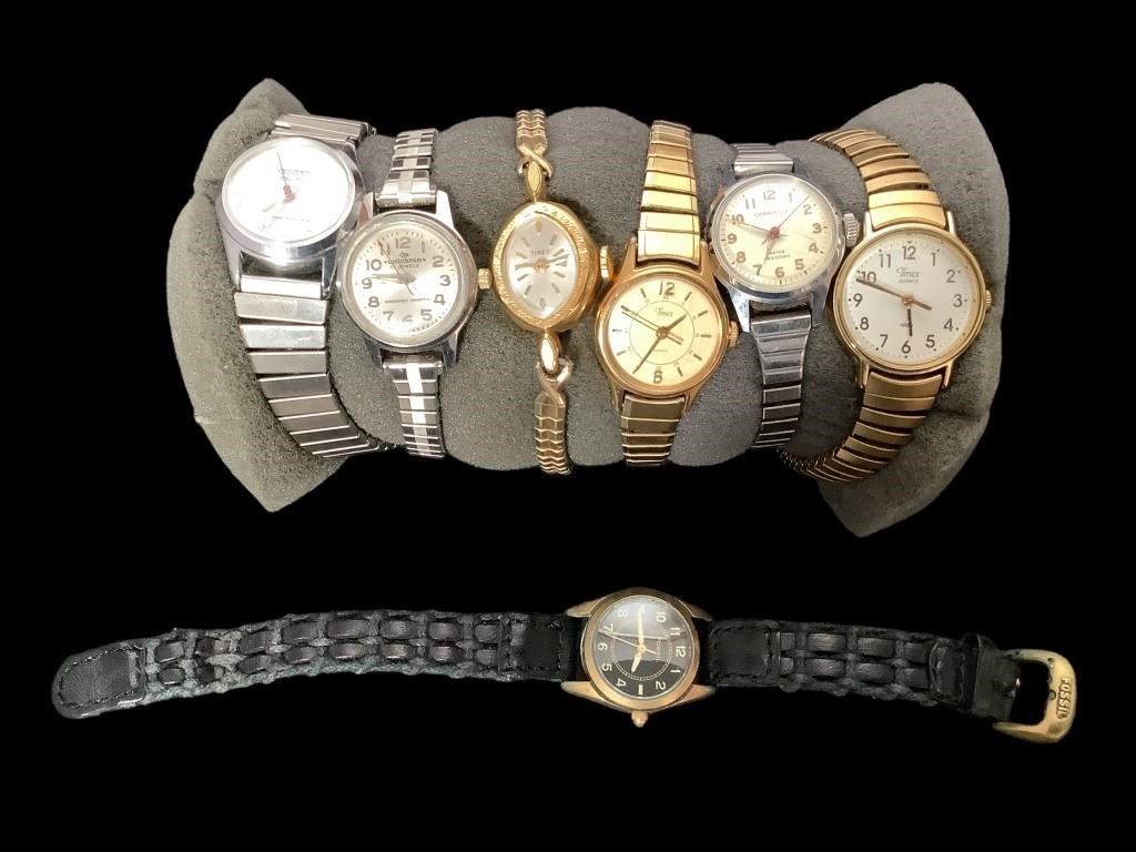 Vintage Timex and Fossil Watches
