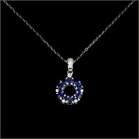 Natural Royal Blue Sapphire Necklace