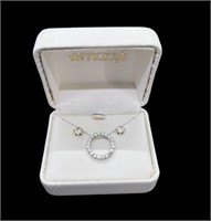 Macy’s 14kt White Gold Pendant Set with CZ’s
