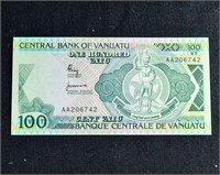 $100 VANUATU ONE HUNDRED BANK NOTE BILL