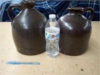 2 CERAMIC JUGS, SOME DAMAGE