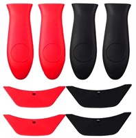 Pot Handle Covers, Silicone, Red+Black