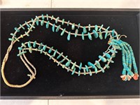 Native American Heishi Shell & Turquoise Necklace