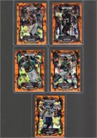 5 - Panini Prizm Orange Ice Football Cards