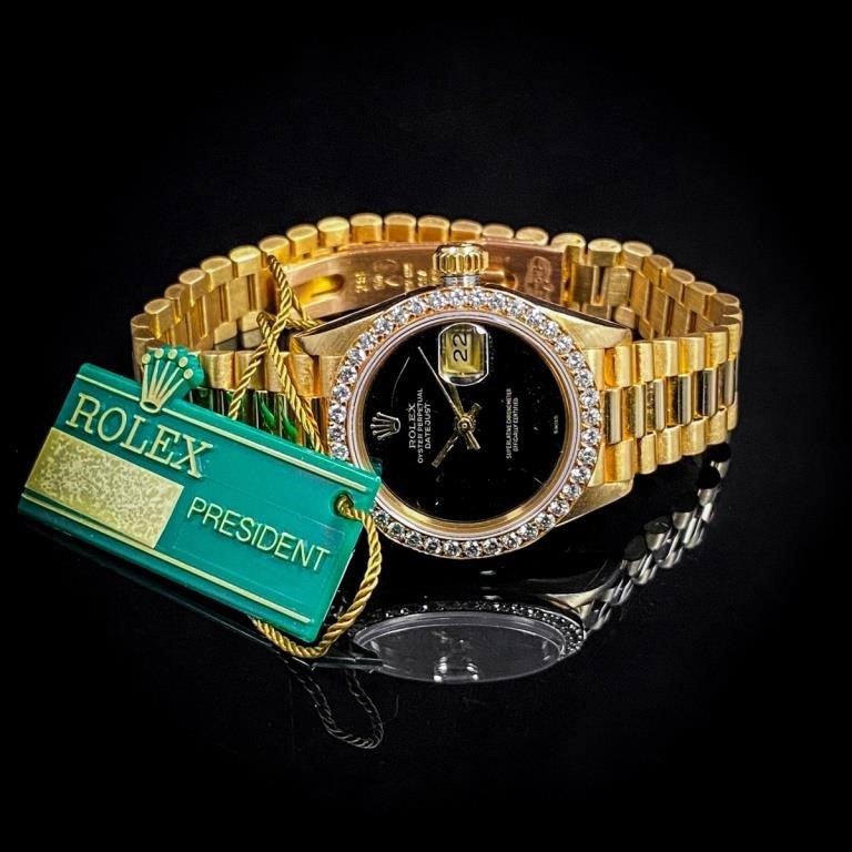 Rolex Lady President Slate Dial Dia. bezle 18K G