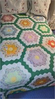 vintage handmade quilt fits twin bed