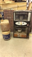 Two kerosene containers & heaters