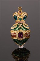 JOAN RIVERS X Stunning Jeweled Enamel Egg Brooch