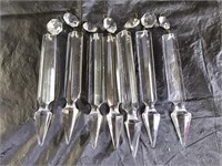 7 Vintage 5" Crystal Prisms