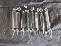 8 Vintage 5" Crystal Prisms