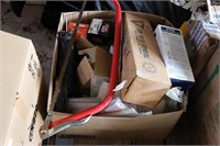 BOX OF ASSORTED LAWN MOWER PARTS