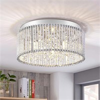 Modern Crystal Chandeliers Ceiling Flush Mounted L