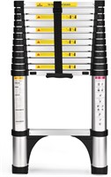 Soctone Telescoping Ladder  12.5 FT Aluminum Butto