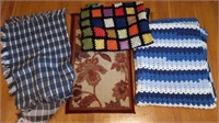 Throw Blankets,-Crochet/Knit, 3'x2' Throw Rug