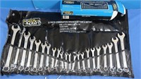 22 Pc Combo Wrench Set-SAE & Metric