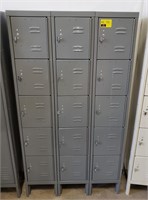3 wide Six tier lockers