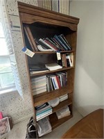 Wooden 5-Shelf Bookshelf-Contents Not Incl