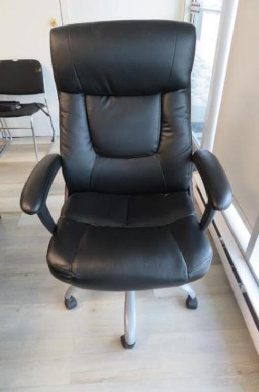 Black Faux Leather highback Chair