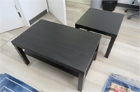 Black Laminated Coffee and Side Table