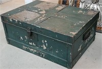1895 Old police?? investigation tin green trunk