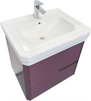 Wall Mount Vanity Sink  Ceramic  White