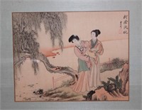 Antique Chinese Pastel on Silk