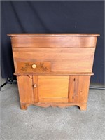 Antique Pine Commode and Wash Basin