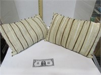 (2) 17"x10" decorator pillows