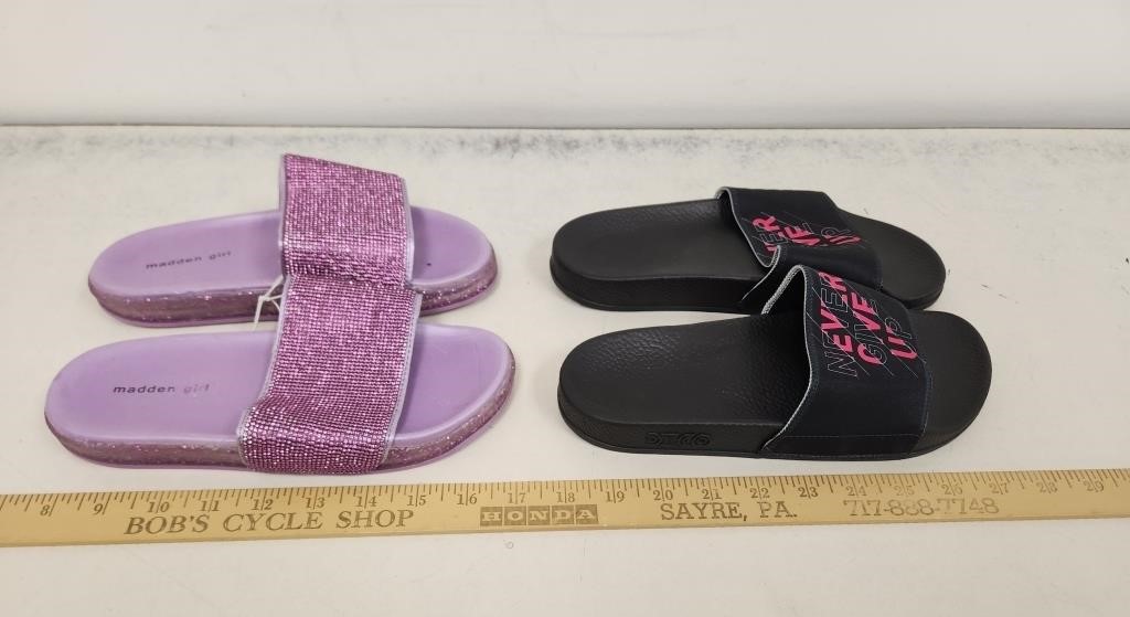 Madden Girl Light Up Purple Slides- Size 5- New