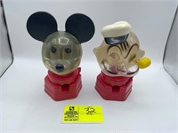 VINTAGE MICKEY MOUSE AND POPEYE CANDY DISPENSERS