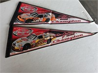 2 NASCAR pennants