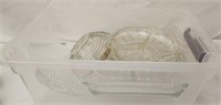 Small Bin Lot of Small Glass Serving Trays