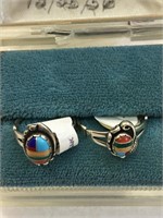 Sterling Indian Style Rings Sz 6 & 9
