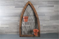 CHURCH WINDOW PLANTER 32"H X 18.5"W