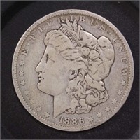 US Coins 1886-O Morgan Silver Dollar, Circulated