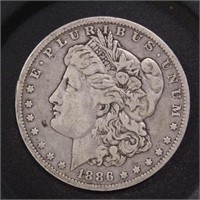 US Coins 1886-O Morgan Silver Dollar, Circulated