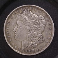 US Coins 1888 Morgan Silver Dollar, Circulated
