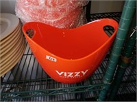 One orange ice bucket