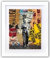 Mr. Brainwash- Original Mixed Media on Deckled Edg