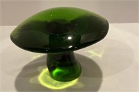 Vintage Green Viking Glass Mushroom
