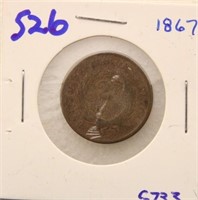 1867 U.S. 2 CENT PIECE
