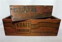 2 vintage Kraft Velveeta & American cheese boxes