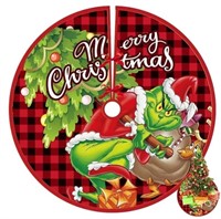 (New)48 Inches Christmas Tree Skirt - Grinch Tree