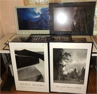 Lot of Framed Posters Ansel Adams Landscapes