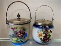 Pair of Antique Biscuit Barrels