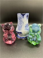 Fenton Pink Bear, Fenton Opalescent Bear