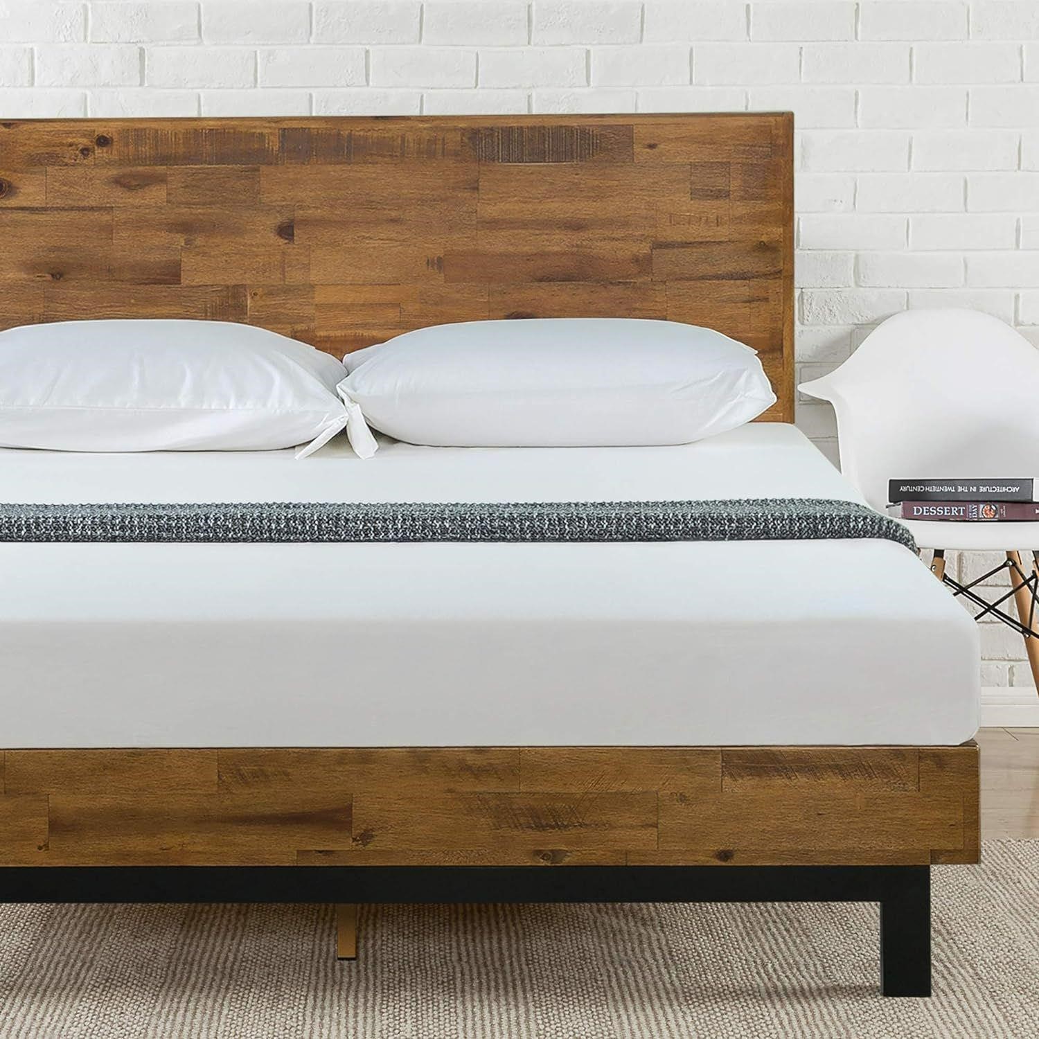 Queen ZINUS Tricia Wood Platform Bed Frame