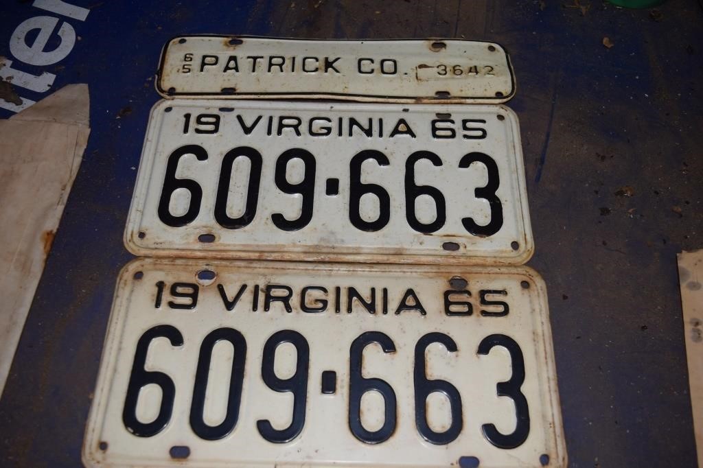 Antique VA 1965 Plates