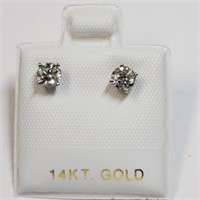Certified 14K  Diamond(0.48ct) Earrings